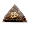 Tijgeroog orgoniet piramide met levensboom