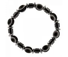Armband boze oog zwart met hematiet