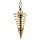 Pendel spiraal messing goudkleur 6 cm
