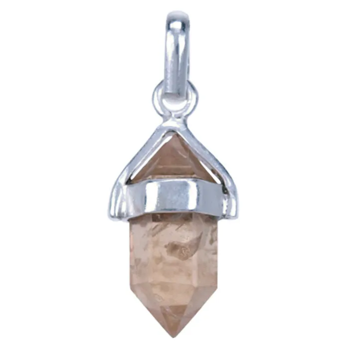 Zilver hanger dubbeleinder Citrien