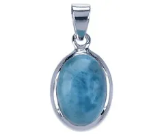 Zilver hanger Larimar
