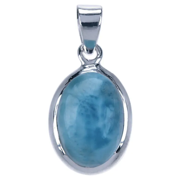 Zilver hanger Larimar