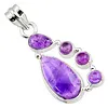 Zilveren hanger amethist