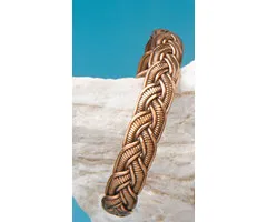 Gevlochten koperen armband