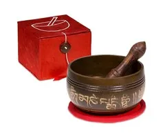 Klankschaal Ohm geschenkset rood