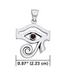 Het oog van horus zilver met granaat steentje
