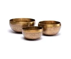 Klankschaal Tibet gegraveerd 400-500 gram
