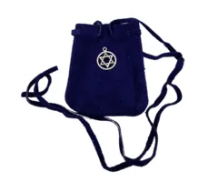 Suede zakje Hexagram