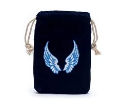Fluwelen tasje met engelenvleugels