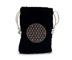 Fluwelen tasje met bloem des levens