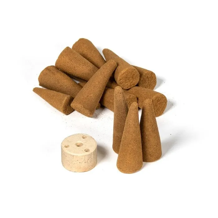 Biologische masala wierook sandelhout kegeltjes