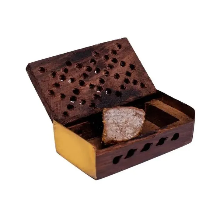 Vanille & Amber Wierookhars | Houten Geurdoosje