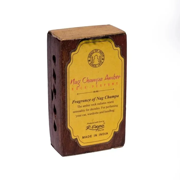 Wierookhars Nag Champa/Amber in houten doosje