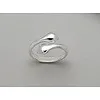 Ring zilver met 2 slangen