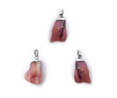 Roze opaal edelsteenhanger met oog en kapje