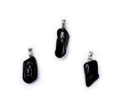 Zwarte toermalijn edelsteenhanger