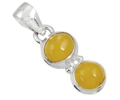Zilveren hanger Barnsteen