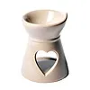 Aromabrander voor smeltkaarsjes hart beige