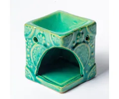 Aromabrander voor smeltkaarsjes bloemen groen