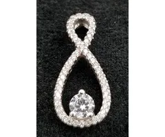 Infinity hangertje met Zirkonia steentjes