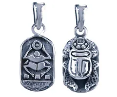 Zilver hanger Scarabee