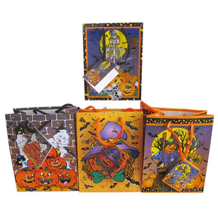 Halloween tasje met kaartje 12 stuks