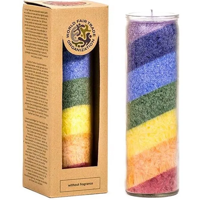 Kaars stearine regenboog geurloos