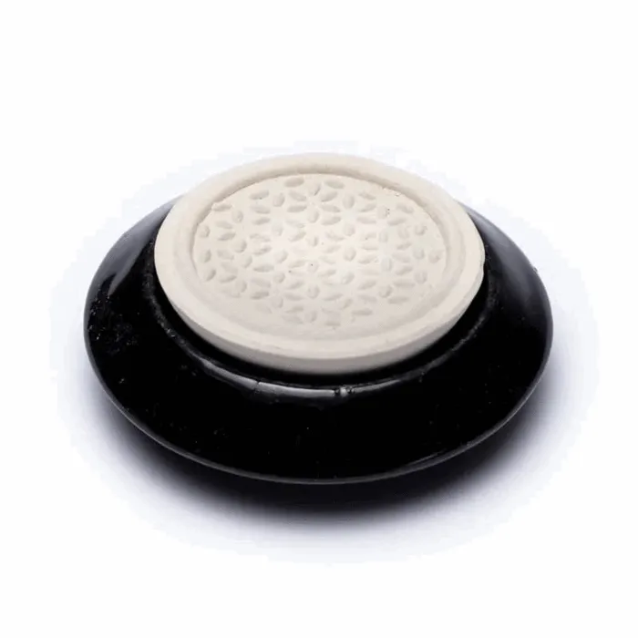 Geursteen bloem des levens zwart