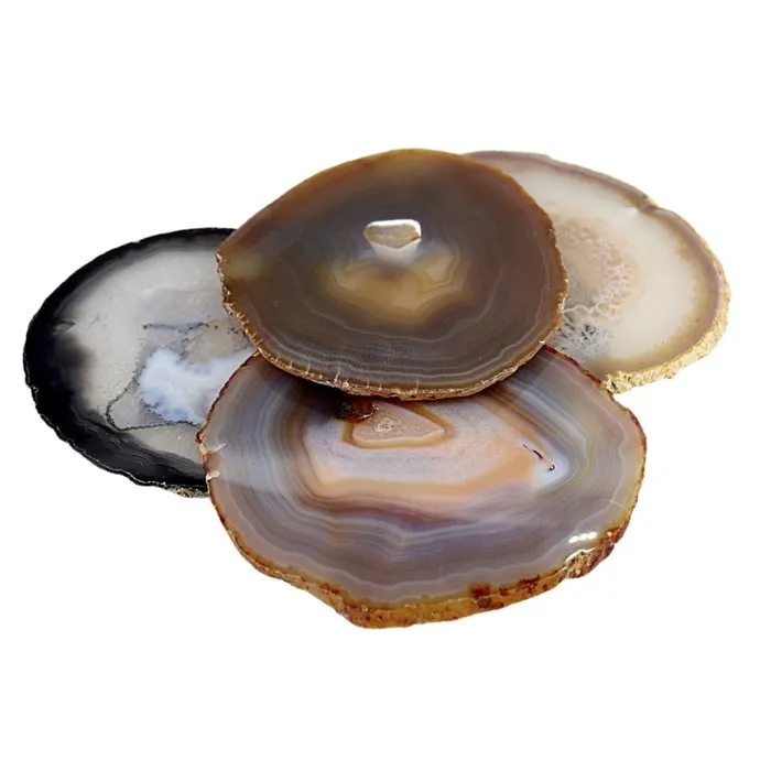 Agaatschijf natuur groot 12 a 13 cm