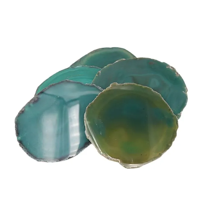 Agaatschijf groen groot 10 a 12 cm