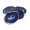 Agaatschijf blauw groot 12 a 15 cm