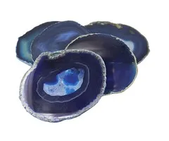 Agaatschijf blauw groot 12 a 15 cm