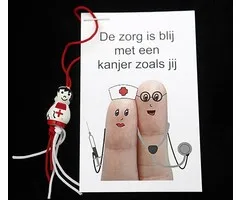 Kaartje zorg met verpleegster