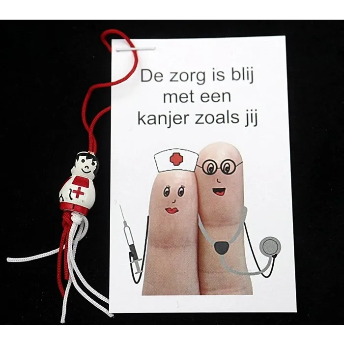 Kaartje zorg met verpleegster