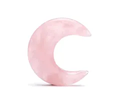 Maanvormige knuffelsteen rozenkwarts