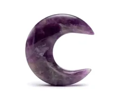 Maanvormige knuffelsteen amethist