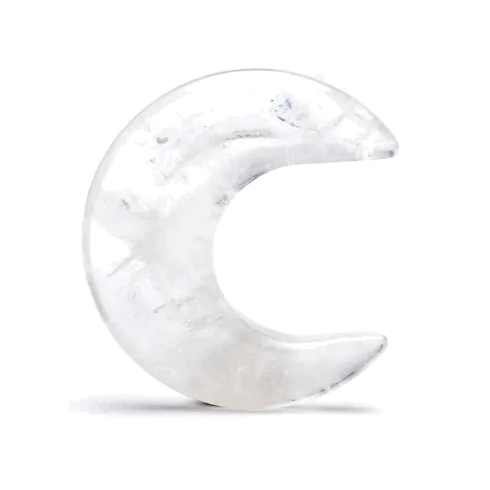 Maanvormige knuffelsteen bergkristal