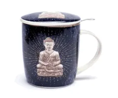 Theemok set Boeddha blauw