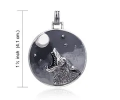 Baying Coyote hanger zilver