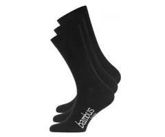 Bamboe sok unisex zwart 3 paar