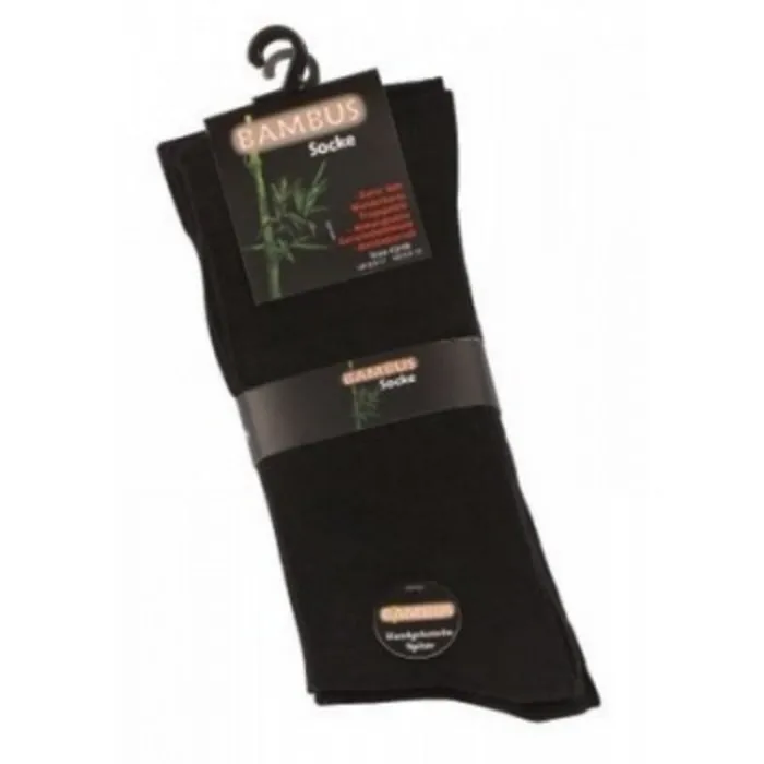Bamboe sok unisex zwart 3 paar