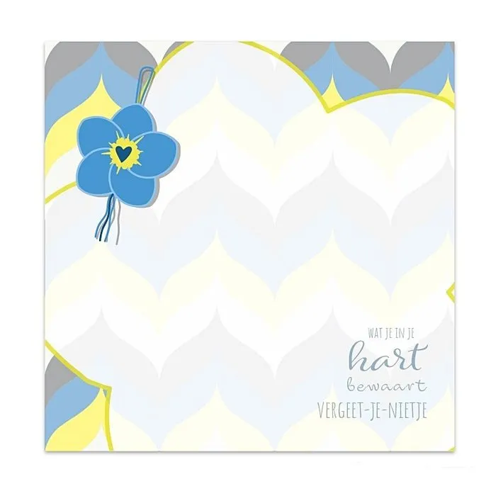 Vergeet je me nietje notitieblokje