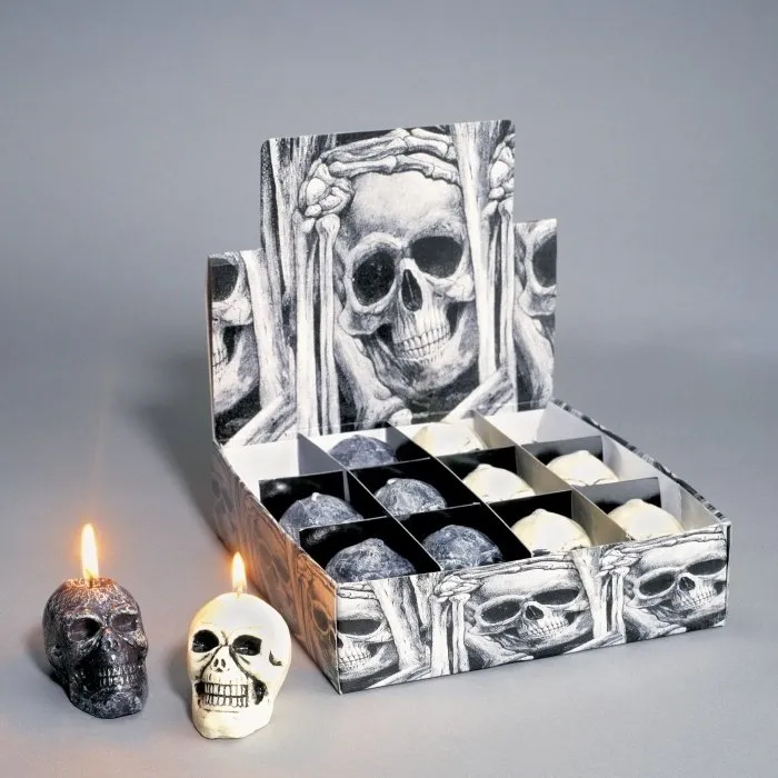 halloween kaars schedel