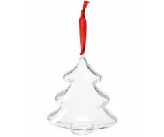 Transparante hanger doosje kerstboom