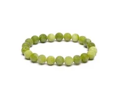 Mala armband groene jade elastisch