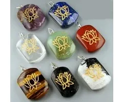 Lotus hanger edelsteen Lapis Lazuli