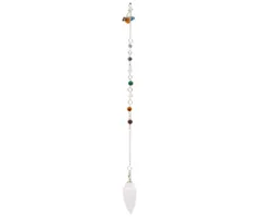 Pendel seleniet met chakra ketting