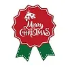 Cadeausticker Merry Christmas 10 stuks