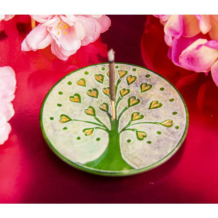 Wierookhouder levensboom met hartjes