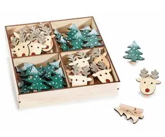 Wasknijpertjes kerst 10 stuks